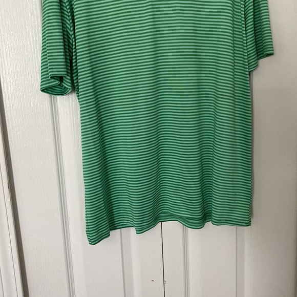 Crown & ivy golf men shirt size Large stripe green New. - Picture 6 of 7
